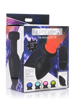 Load image into Gallery viewer, Booty Sparks Silicone Vibrating Led Plug - Black - Large