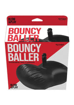 Load image into Gallery viewer, Bouncy Baller Inflatable Cushion with Dilldo and Foot Pump - Black