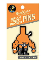 Load image into Gallery viewer, Box Brown Dusty Bong Enamel Pin