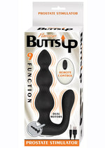 Load image into Gallery viewer, Butts Up Rechargeable Silicone Prostate Stimulator with Remote Control - Black