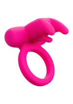 Load image into Gallery viewer, Calexotics Silicone Rechargeable Triple Clit Flicker Cock Ring - Pink