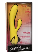 Load image into Gallery viewer, California Dreaming San Diego Seduction Rechargeable Silicone Rabbit Vibrator - Yellow