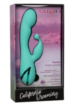 Load image into Gallery viewer, California Dreaming Tahoe Temptation Silicone Rechargeable Rabbit Vibrator - Green