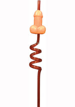 Load image into Gallery viewer, Candy Pecker Straw Strawberry Flavored Lollipop