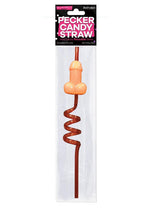 Load image into Gallery viewer, Candy Pecker Straw Strawberry Flavored Lollipop