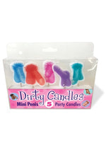 Load image into Gallery viewer, Candyprints Dirty Candles Penis Party Candles - Assorted Colors - 5 Per Pack