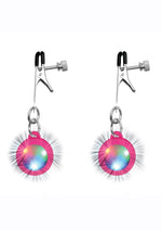 Load image into Gallery viewer, Charmed Silicone Light-Up Nipple Clamps - Pink