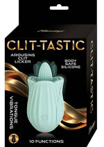 Load image into Gallery viewer, Clit-Tastic Arousing Clit Licker Rechargeable Silicone Clitoral Vibrator - Aqua/Blue