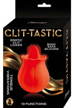 Load image into Gallery viewer, Clit-Tastic Erotic Clit Licker Rechargeable Silicone Clitoral Vibrator - Red