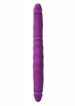 Load image into Gallery viewer, Colours Double Pleasures Silicone Double Dildo - Purple - 12in