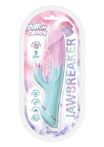 Load image into Gallery viewer, Cotton Candy Jawbreaker Rechargeable Silicone Vibrator with Clitoral Stimulator - Aqua/Blue/Fuschia/Pink