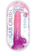 Load image into Gallery viewer, Cotton Candy Sugar Crush Silicone Dildo - Pink/Purple - 6in