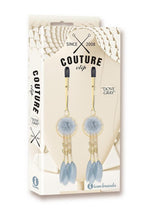 Load image into Gallery viewer, Couture Clip's Dove Gray Nipple Clamp - Gold - One Size