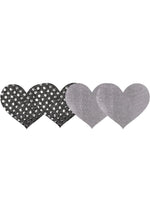 Load image into Gallery viewer, Dark Angel Hearts - Silver/White