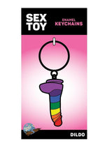 Load image into Gallery viewer, Dildo Rainbow Keychain