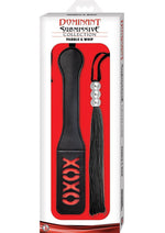 Load image into Gallery viewer, Dominant Submissive Collection Paddle and Whip - Black - Set