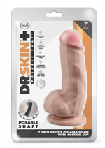 Load image into Gallery viewer, Dr. Skin Plus Girthy Posable Dildo with Balls and Suction Cup - Vanilla - 7in