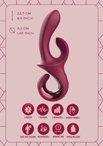 Load image into Gallery viewer, Dreamtoys Glam Duo Vibrator - Red