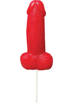 Load image into Gallery viewer, Eat Me Jumbo Gummy Cock Pop - Red/Strawberry