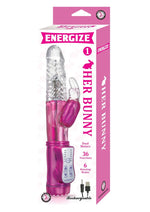 Load image into Gallery viewer, Energize Her Bunny 1 Dual Motors Rechargeable Rabbit Vibrator - Pink