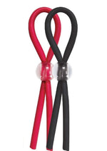 Load image into Gallery viewer, Enhancer Silicone Cockties - Black/Red