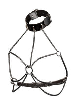 Load image into Gallery viewer, Euphoria Collection Multi Chain Collar Harness - Black - Plus Size/Queen