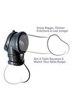 Load image into Gallery viewer, Fantasy C-Ringz Pipe Cock Ring with Ball-Stretcher - Black