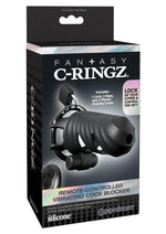 Load image into Gallery viewer, Fantasy C-Ringz Remote-Controlled Vibrating Cock Blocker - Black