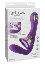 Load image into Gallery viewer, Fantasy For Her Ultimate Pleasure Pro Rechargeable Silicone Vibrator - Clear/Purple