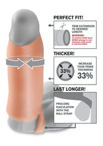 Load image into Gallery viewer, Fantasy X-Tensions Real Feel Enhancer XL Girth Enhancement Sleeve - Vanilla - XLarge - 7in