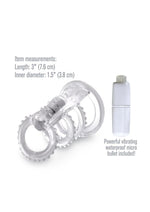 Load image into Gallery viewer, Fantasy X-Tensions Vibrating Cock Cage Waterproof - Clear - 3in