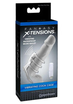 Load image into Gallery viewer, Fantasy X-Tensions Vibrating Cock Cage Waterproof - Clear - 3in