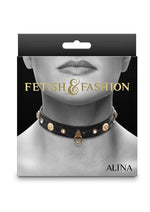 Load image into Gallery viewer, Fetish and Fashion Alina Collar - Black/Gold