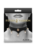 Load image into Gallery viewer, Fetish and Fashion Jezebel Collar - Black/Gold