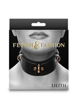 Load image into Gallery viewer, Fetish and Fashion Lillith Collar - Black/Gold