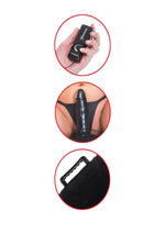 Load image into Gallery viewer, Fetish Fantasy Series Inflatable Luv Log Position Pillow with Vibrating Dildo and Remote Control - Black - 5in