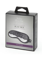 Load image into Gallery viewer, Fifty Shades Of Grey Play Nice Satin and Lace Blindfold - Black/Silver