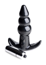 Load image into Gallery viewer, Frisky Bubbling Noir Ribbed Anal Plug - Black