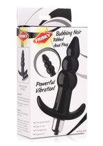Load image into Gallery viewer, Frisky Bubbling Noir Ribbed Anal Plug - Black