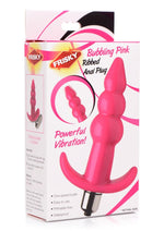 Load image into Gallery viewer, Frisky Bubbling Pink Ribbed Anal Plug - Pink
