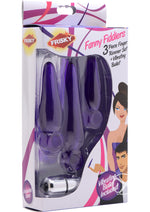 Load image into Gallery viewer, Frisky Fanny Fiddlers 3 Piece Finger Rimmer Set + Vibrating Bullet - Purple
