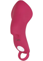 Load image into Gallery viewer, Frisky Finger Rechargeable Silicone Finger-Grip Vibrator - Burgundy