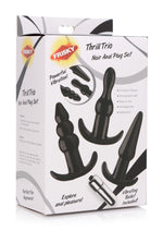 Load image into Gallery viewer, Frisky Thrill Trio Anal Plug - Black - Set
