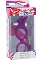Load image into Gallery viewer, Frisky Throbbin Hopper Cock and Ball Ring with Vibrating Clit Stimulator - Purple