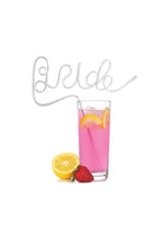 Load image into Gallery viewer, Glitterati Bride Straw - Black/White