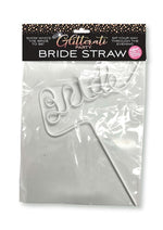 Load image into Gallery viewer, Glitterati Bride Straw - Black/White