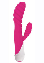 Load image into Gallery viewer, Gossip Diana 20x Rippled Silicone Rabbit Vibrator - Pink
