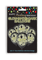 Load image into Gallery viewer, Happy F'ing Birthday Glow In The Dark Ballons - Glow In The Dark - 8 Per Pack
