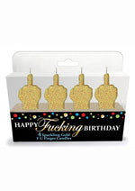 Load image into Gallery viewer, Happy F'n Birthday Fu Candles - Gold - 4 Per Set