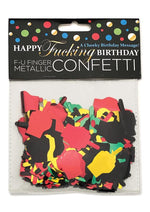 Load image into Gallery viewer, Happy F'n Birthday Fu Finger Confetti - Multicolor